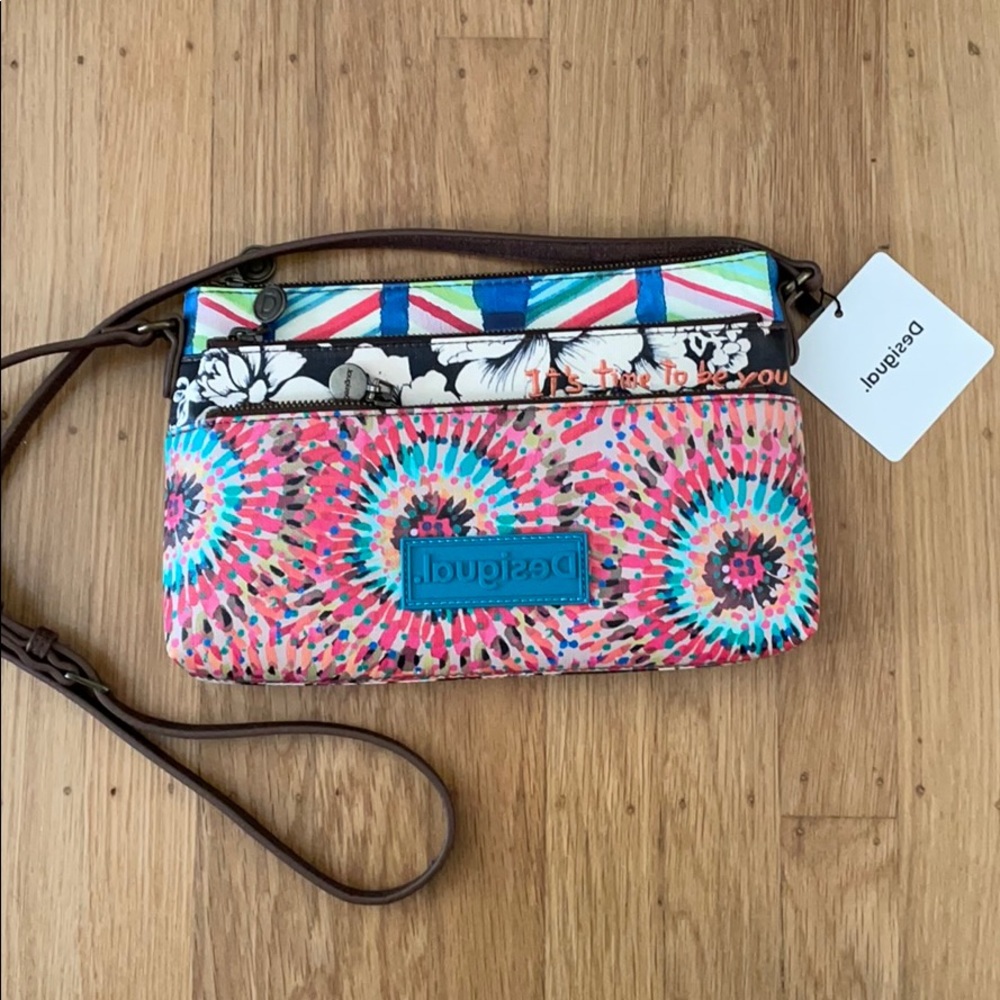 Desigual small handbag clutch 3 pockets